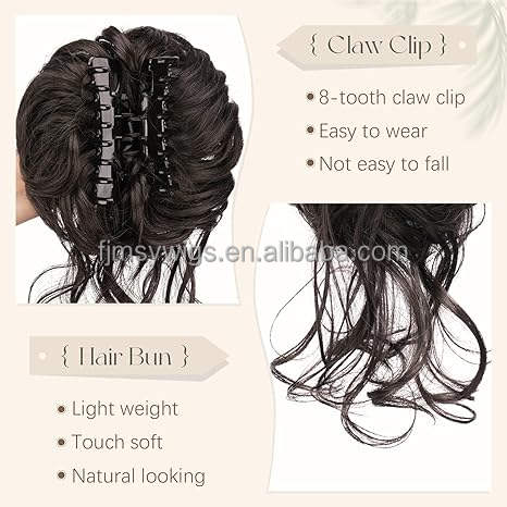 ✨ Synthetic Curly Messy Chignon Hair Bun ✨