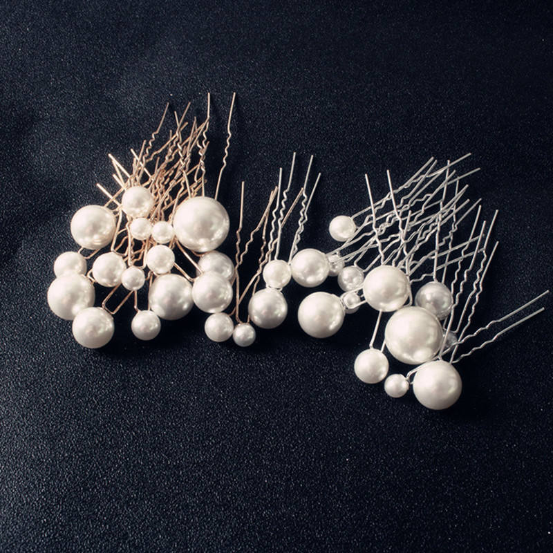 💫 Elegant Pearls U-Shaped Hairpins 💫
