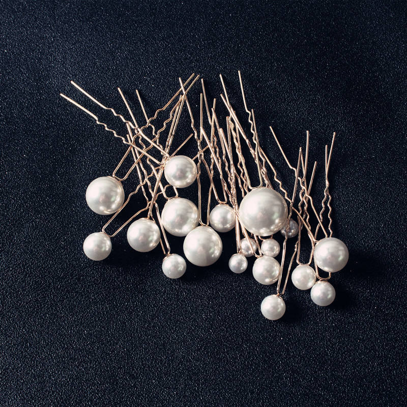 💫 Elegant Pearls U-Shaped Hairpins 💫