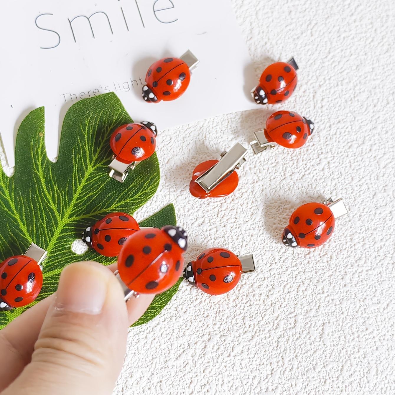 Mini Ladybug Hair Pins 🐞✨