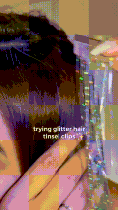 ✨ Glitter Hair Magic – Shine in Red, Pink & Gold ✨