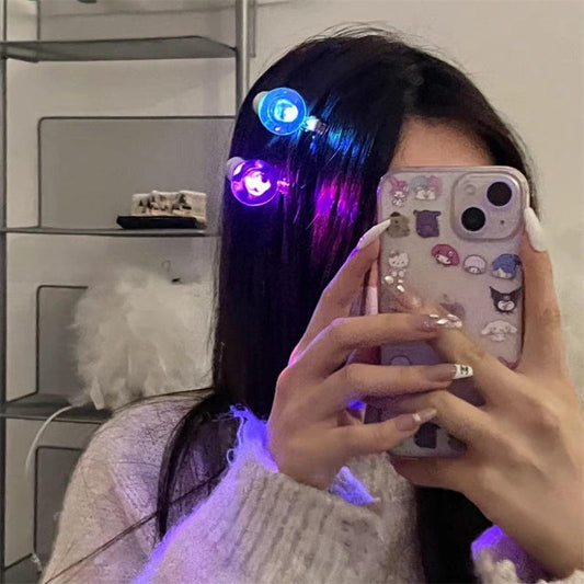 ✨ Glow Up Your Style – Bulb Light Hair Pins ✨