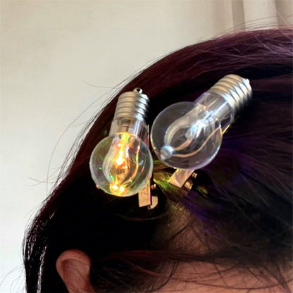 ✨ Glow Up Your Style – Bulb Light Hair Pins ✨