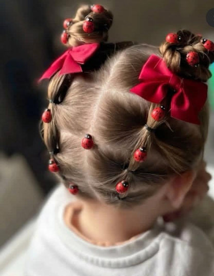 Mini Ladybug Hair Pins 🐞✨