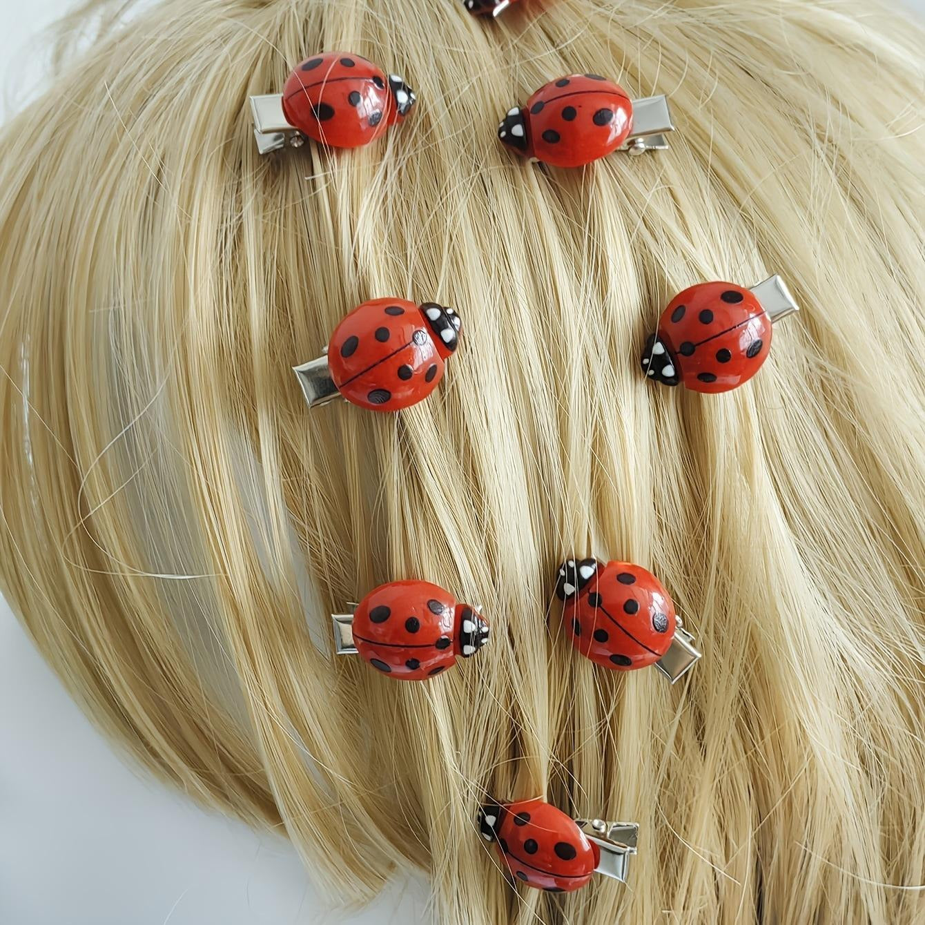 Mini Ladybug Hair Pins 🐞✨