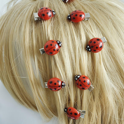 Mini Ladybug Hair Pins 🐞✨