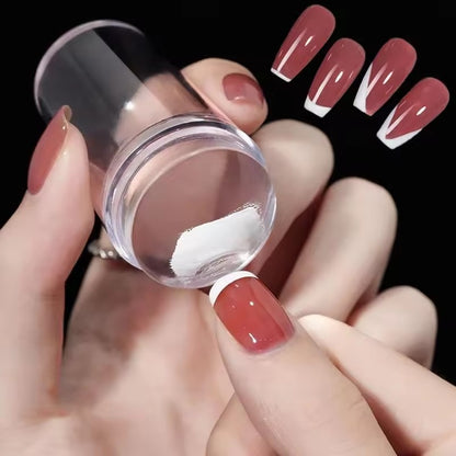 💖 French Tips Instantly with Clear Silicone Nail Stamper